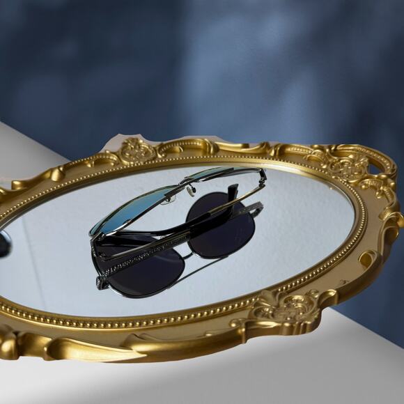 Unisex Classic Aviator Sunglasses (Mirrored Green) - Picture 3 of 3